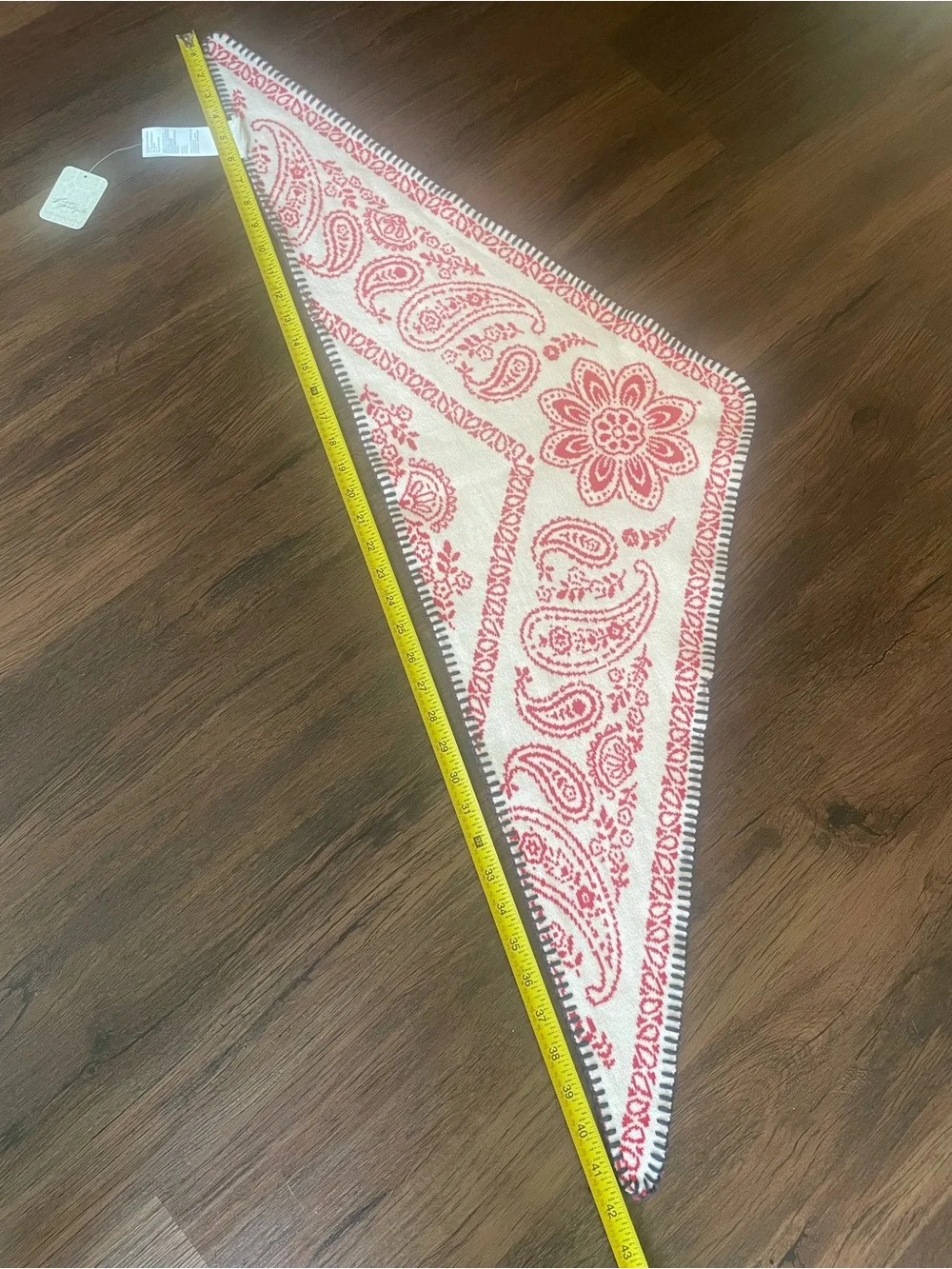 Free People Acrylic Bandana Head Scarf Red White Blue Paisley Size ALL NWT